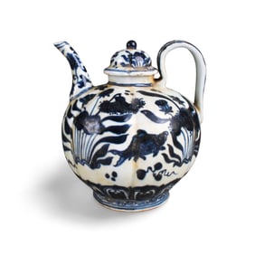Chinese Blue & White Porcelain Ewer