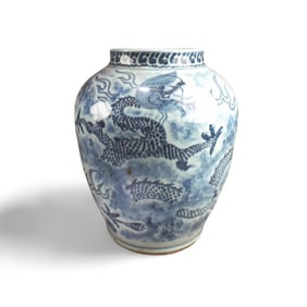Chinese Blue & White Porcelain Jar