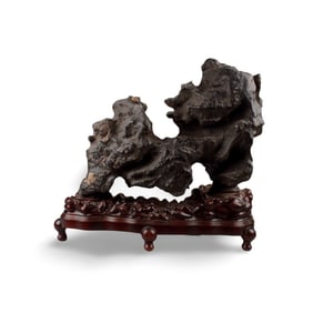 Chinese Natural Foo Lion Shaped Stone Boulder