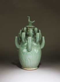 Chinese Glazed 'Multi-mouth' Vase