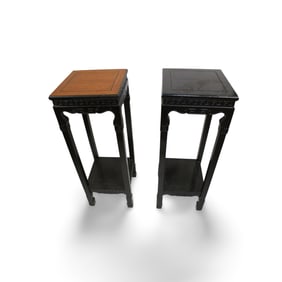 A Pair of Lacquer Flower Stands