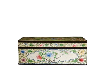 A Rectangular Shaped Enamel Container