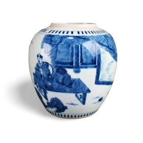 Chinese Blue & White Porcelain Jar