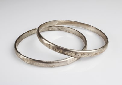 A Pair of 925 Silver Bracelets