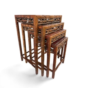 SET OF FOUR CHINESE NESTING TABLES
