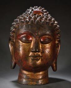 BRONZE CASTED BUDDHA HEAD