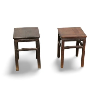 A Set of Two Hardwood Chairs