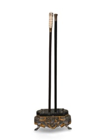 A Set of Two Canes with Base