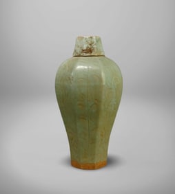 A Celadon-Glazed Vase with Lid