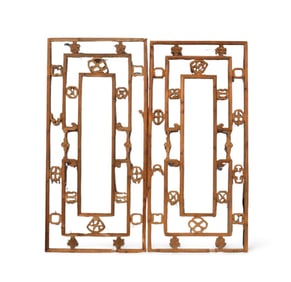 A Carved Wooden Screen Panel