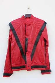 A Red Marc Laurent Leather Jacket