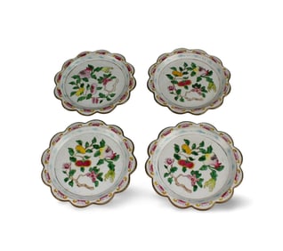 A Group of Four Porcelain Saucers