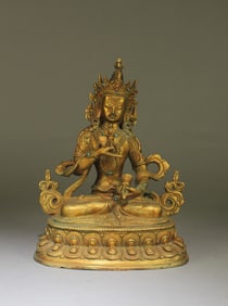Chinese Gilt Bronze Bodhisattva Statue