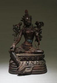 Chinese Gilt Bronze Bodhisattva Statue