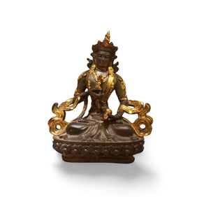 A Peking Glass Buddha Statue