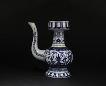 Chinese Blue & White Porcelain Ewer