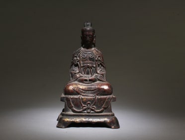 A Bronze Guanyin Seated Statue