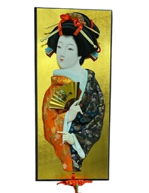 A Japanese Geisha Framed Art Decoration