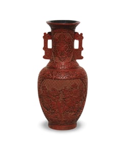 A Cinnabar Vase