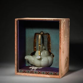 Carved Jade Ram-Head Kettle