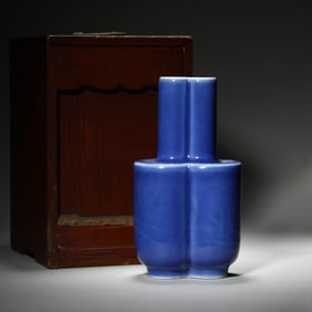 Blue Glaze Conjoined Vase