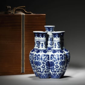 Blue and White Five-Spouts Vase
