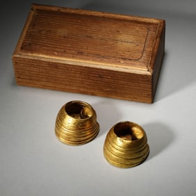 Two Gilt Bronze Stirrups
