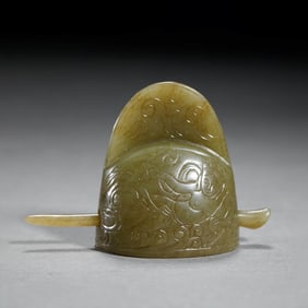 Jade Incised Hair Finial