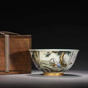 Famille Rose Figure Bowl