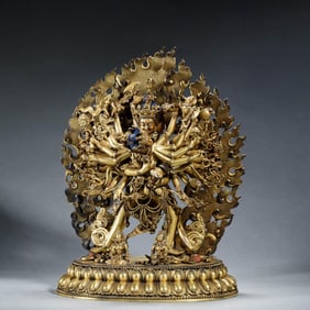 Gilt Bronze Statue of Yamantaka