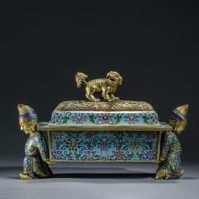 Cloisonne Enamel Figural Censer