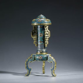 Cloisonne Enamel Tripod Censer