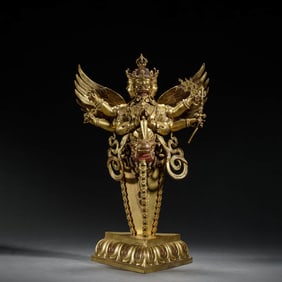 Gilt Bronze Statue of Garuda