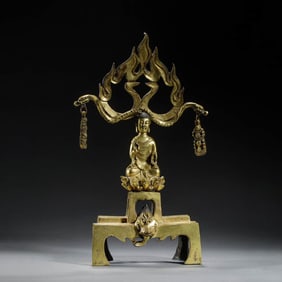 Gilt Bronze Statue of Shakyamuni