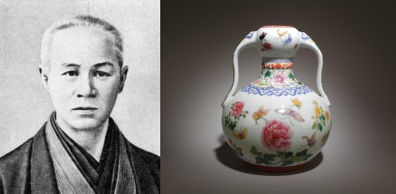 A Fencai Handle Vase