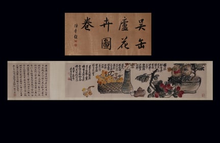 A Chinese Painting Depicting Flora Attributed to Wu Changshuo