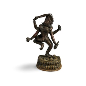 Antique Bronze Bodhisattva Statue