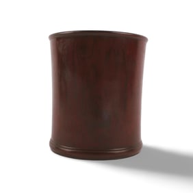 A Carved Wooden Brushpot