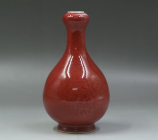 A Red-Glazed Porcelain Vase