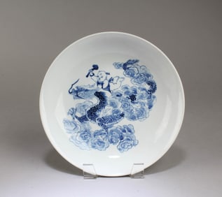 Chinese Blue & White Porcelain Plate