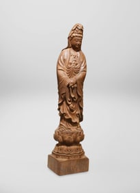 A Wooden Guanyin Statue