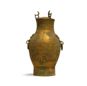 A Bronze Vase with Lid