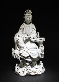 Chinese Blanc De Chine Guanyin Statue