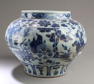 Chinese Blue & White Porcelain Jar