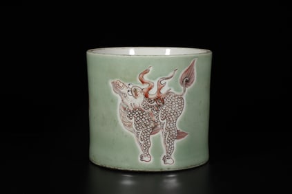 A Porcelain Brushpot