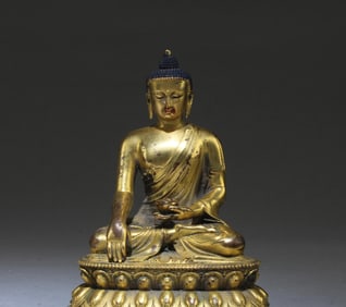 Chinese Gilt Bronze Buddha Statue