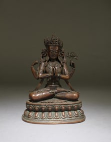 Chinese Bronze Bodhisattva Statue