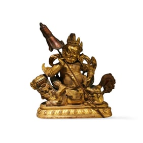 Chinese Gilt Bronze Bodhisattva Statue