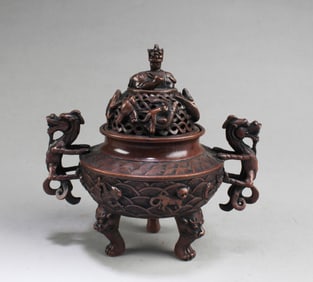 Chinese Bronze Tripod Censer