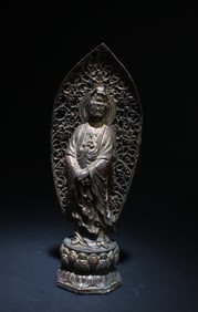 A Chinese Bronze Guanyin Statue